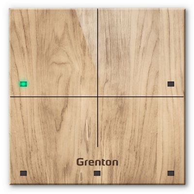 2. GrentonTouch-Panel / 4 Touchfelder / TF-Bus / helle Holzfront