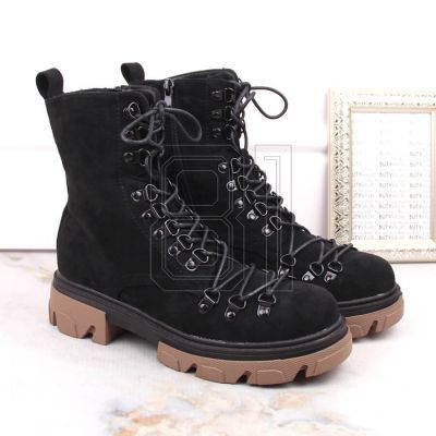 9. Vinceza W JAN255 black suede insulated boots