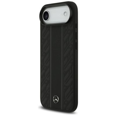 2. Mercedes Leder Laurel Leaves Stripes MagSafe Case für iPhone 17 Air - Schwarz