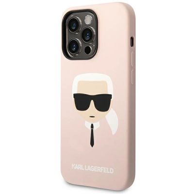 2. Karl Lagerfeld KLHCP14XSLKHLP iPhone 14 Pro Max 6.7" Hardcase rosa / rosa Silikon Karl`s Head