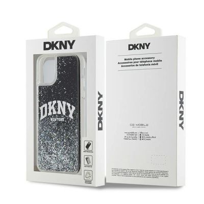 4. DKNY Liquid Glitter Big Logo Hülle für iPhone 11 / Xr - Schwarz