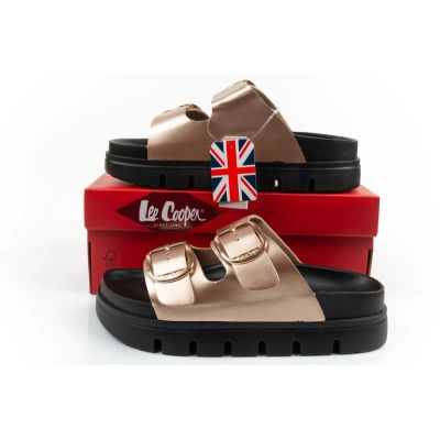 10. Lee Cooper Damenschuhe, Hausschuhe, gold, bequem, Plateau, modisch