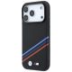 2. BMW M Quadrille Kevlar-Print, dreifarbige Linien & Metalllogo, MagSafe-Hülle für iPhone 18 Pro Max / 17 Pro Max – Schwarz