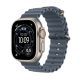 2. Apple Watch Ultra 3 (2025) 5G 49 mm Gehäuse aus Natur-Titan mit Ozean-Armband – Ankerblau