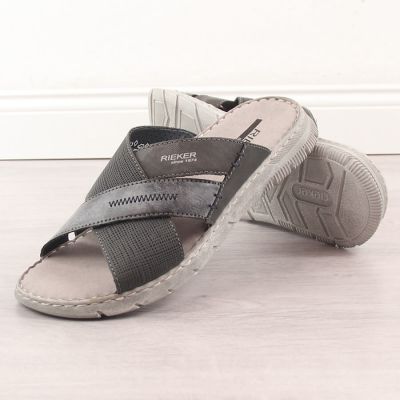 21. Rieker M RKR581 bequeme Flip-Flops, grau