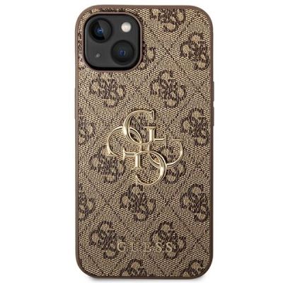 3. Guess 4G Big Metal Logo Case für iPhone 14 - Braun