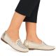 10. Rieker W RKR658 bequeme Leder-Lochschuhe, beige