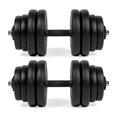 9. VIRTUFIT VERSTELLBARES HANTELSET - VINYL - 2 X 14 KG