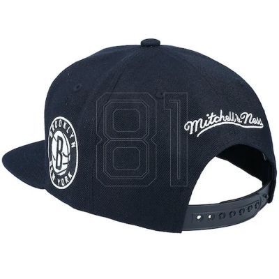 4. Mitchell & Ness NBA Brooklyn Nets Team Script 2.0 Snapback Nets Cap HHSS3280-BNEYYPPPBLCK