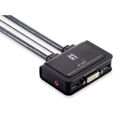 6. LevelOne KVM-0260 KVM-Switch Schwarz, Grau