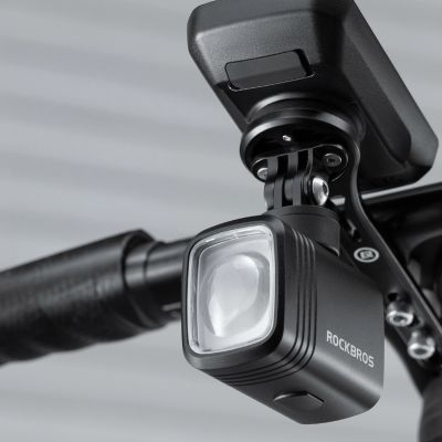 12. Rockbros M6 1000 lm wiederaufladbare Fahrrad-Frontleuchte 2800 mAh - Schwarz