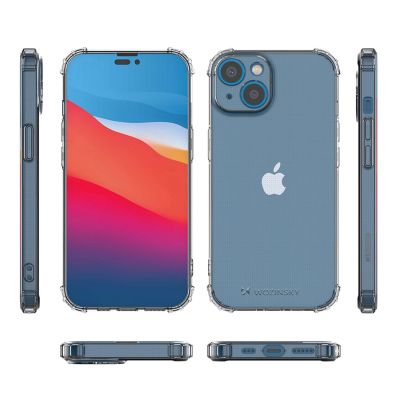 7. Wozinsky Anti Shock Hülle für iPhone 14 Plus transparent transparente Hülle
