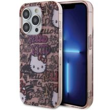 Hello Kitty IML Tags Graffiti Hülle für iPhone 15 Pro – Rosa