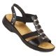 2. Schwarze Römersandalen aus Leder Rieker W 64580