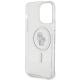7. Karl Lagerfeld Karl&Choupette Glitter MagSafe Hülle für iPhone 15 Pro Max – transparent