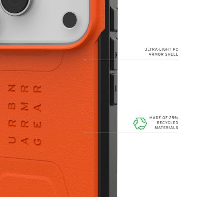 7. UAG Civilian MagSafe - Hülle für iPhone 17 Pro, kompatibel mit MagSafe (orange)