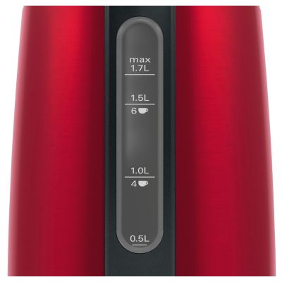 21. Bosch TWK3P424 Wasserkocher 1,7 l 2400 W Grau, Rot