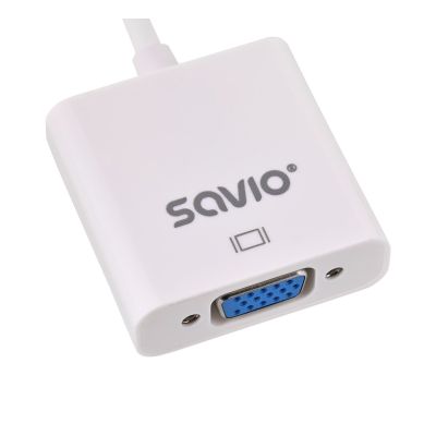 4. SAVIO Adapter HDMI (M) - VGA (F) Weiß CL-201
