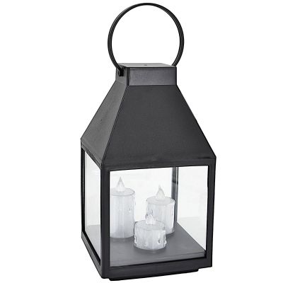 2. LED-Laterne 25 cm, 3 Kerzen, Saska Geschenk & Dekoration