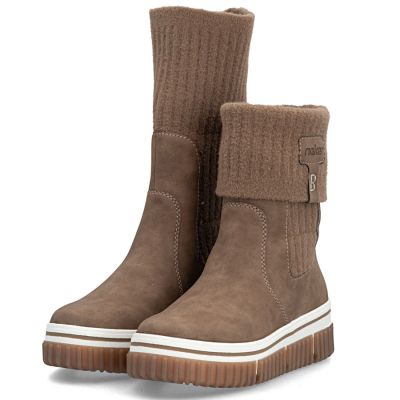 5. Braune Damen-Ankle-Boots mit Socke, Rieker Y6350-24