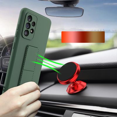 7. Wozinsky Kickstand Case Silikonhülle mit Ständer für Samsung Galaxy A73 schwarz