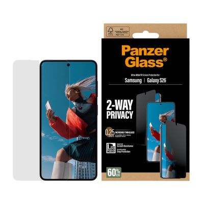 7. PanzerGlass ® 2-Wege-Blickschutzfolie für Samsung Galaxy S26 | Ultra-breite Passform mit EasyAligner Klarsicht-Displayschutzfolie, 1 Stück.