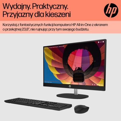 27. HPAiO 24-cr0312nw Ryzen 5 7520 23,8" FHD IPS 250 Nits AG 16 GB DDR5 SSD512 Radeon 610M CAM720p Tastatur + Maus Win11 Gehäuse Weiß 2 Jahre
