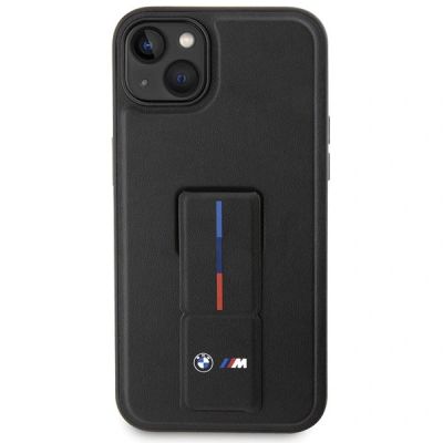 3. BMW Grip Stand Hot Stamp Hülle für iPhone 14 Plus / 15 Plus - Schwarz