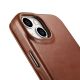 15. iCarer CE Oil Wax Premium Leather Folio Case iPhone 14 Plus magnetische Klapphülle MagSafe braun (AKI14220707-BN)