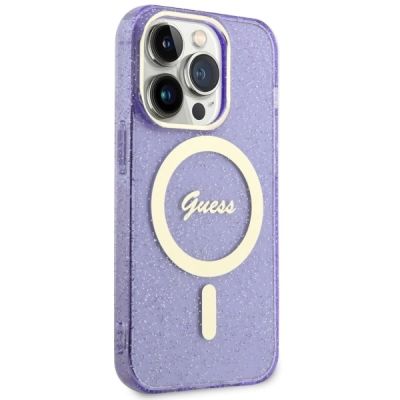 4. Guess GUHMP14XHCMCGU iPhone 14 Pro Max 6,7" Lila/Lila Hardcase Glitter Gold MagSafe