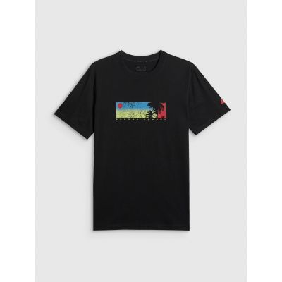 Herren-T-Shirt mit Aufdruck, regulär, Größe 4F 4FWSS26TTSHM3335-20S