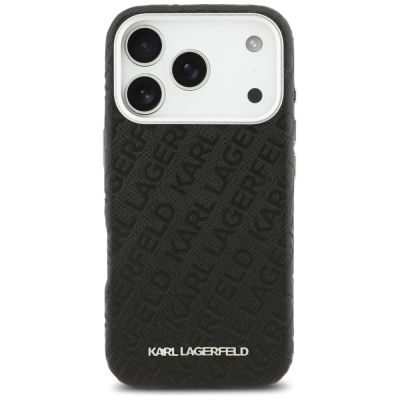 3. Karl Lagerfeld FW Stamped Karl MagSafe Hülle für iPhone 17 Pro - Schwarz
