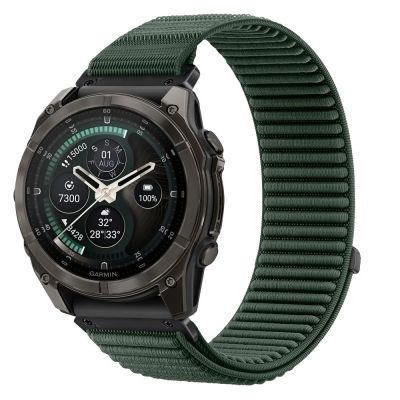 Tech-Protect NylonLoop Armband für Garmin Fenix 5X / 5X Plus / 6X / 6X Pro / 7X / 8 / 8 Pro / 9 / 9 Pro (51 mm) – grün