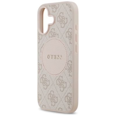 6. Guess 4G Circle Classic Logo MagSafe Case für iPhone 17 - Pink