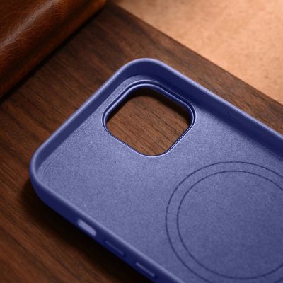 19. iCarer Case Lederhülle Echtleder iPhone 14 Plus Hellviolett (MagSafe-kompatibel)