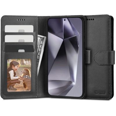 Tech-Protect Wallet Case für Samsung Galaxy S24 Ultra – Schwarz
