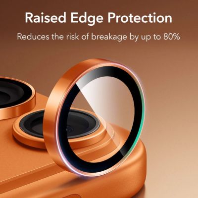 4. ESR Armorite Kameralinsenglas für iPhone 17 Pro / Max / 15 Pro / Max / 16 Pro / Max / 17 Pro / Max – Orange