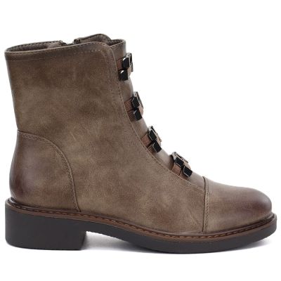 2. Damen-Winterstiefeletten mit Blockabsatz, braun, M.Daszyński SA252-16 SA252-1