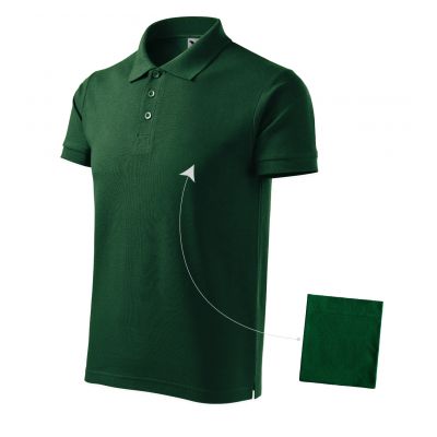 Malfini Cotton M MLI-212D3 dunkelgrünes Poloshirt