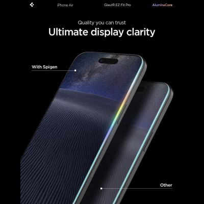 9. Spigen Glas.TR EZ Fit Pro Panzerglas für iPhone 17 Air - Transparent