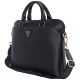 3. Guess – Grained Zipper Pocket Triangle Logo 15-Zoll-Laptoptasche – Schwarz