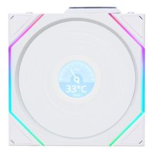 Lian Li UNI FAN TL Kabelloser LCD-Lüfter, ARGB, PWM – 120 mm, weiß
