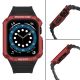 4. Schutzarmband für Apple Watch 38/40/41 mm Panzergehäuse-Armband - Schwarz, Rot