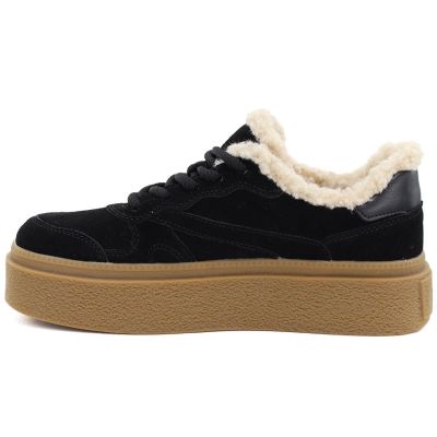 7. Schwarze Kobbo 79665 Leder-Plateauschuhe mit Isolierung