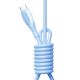 4. Joyroom S-A59 Vibrant Series 60W USB-C - USB-C-Kabel 1,2 m - blau