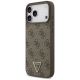 2. Guess Leather 4G Triangle Strass MagSafe Case für iPhone 17 Pro Max - Braun