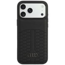 Audi Lederhülle MagSafe für iPhone 18 Pro Max / 17 Pro Max – Schwarz