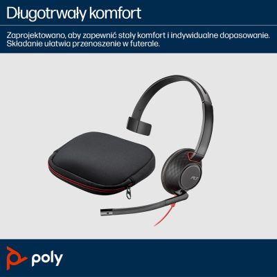 73. POLY Blackwire 5210 Einohr-USB-C-Headset + 3,5-mm-Klinkenstecker + USB-C/A-Adapter