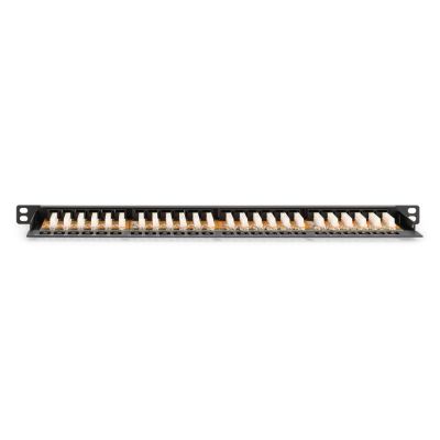 3. Digitus High-Density-Patchpanel 19" 24 x RJ45, LSA horizontal, Kat. 6, ungeschirmt, 0,5 HE, schwarz, Kabelführung