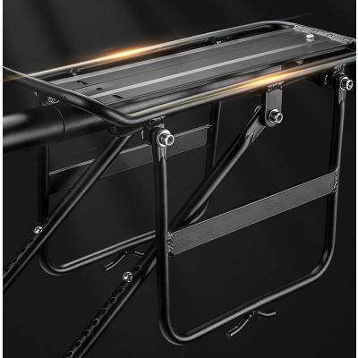 3. Rockbros 33210004001 Fahrradständer mit Ablage, Schwarz